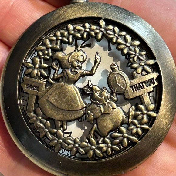 Disney Alice In Wonderland Bronze Pocket Watch - Picture 2 of 4